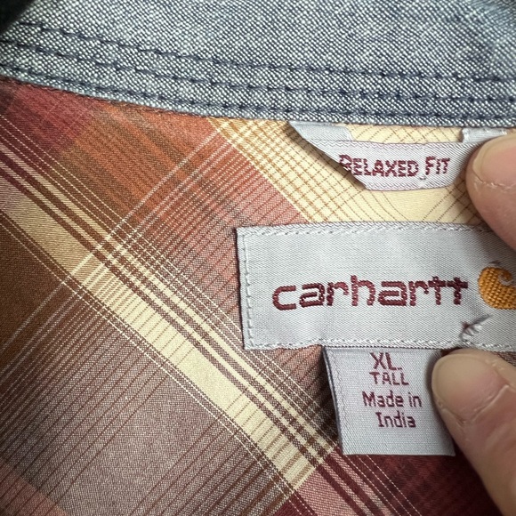 EUC XLT Carhartt snapfront shirt - Picture 4 of 7